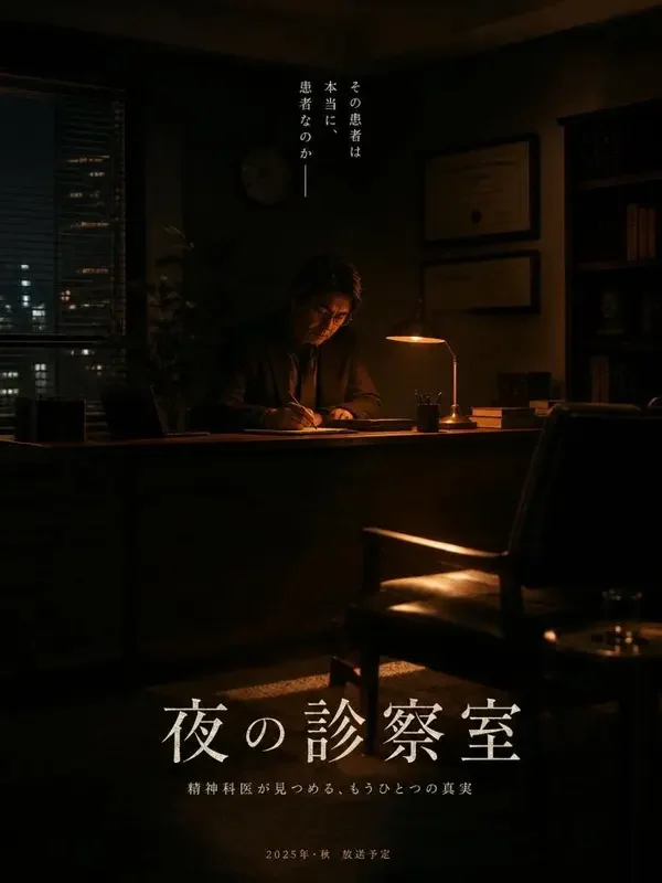 《深夜诊疗室的病人》竖版海报，悬疑题材短剧封面